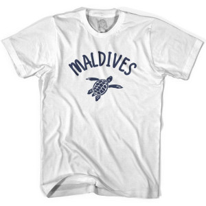 Maldives Beach Sea Turtle Youth Cotton T-shirt-White Maldives Beach Sea Turtle Youth Cotton T-shirt-White