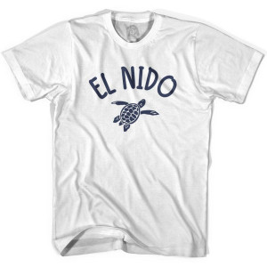 El Nido Beach Sea Turtle Youth Cotton T-shirt - White
