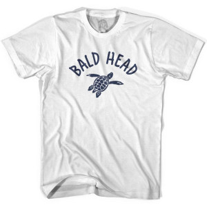 Bald Head Beach Sea Turtle Youth Cotton T-shirt - White