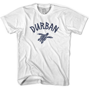 Durban Beach Sea Turtle Youth Cotton T-shirt-White