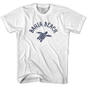 Bahia Beach Sea Turtle Youth Cotton T-shirt-White Bahia Beach Sea Turtle Youth Cotton T-shirt-White