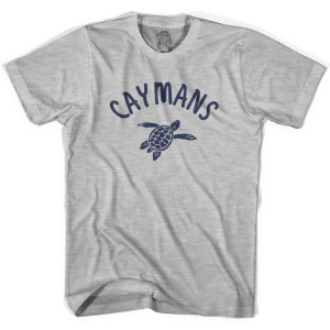 Caymans Beach Sea Turtle Youth Cotton T-shirt - Grey Heather Caymans Beach Sea Turtle Youth Cotton T-shirt - Grey Heather