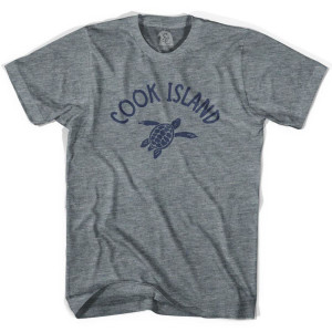 Cook Island Beach Sea Turtle Adult Tri-Blend T-shirt - Athletic Grey Cook Island Beach Sea Turtle Adult Tri-Blend T-shirt - Athletic Grey