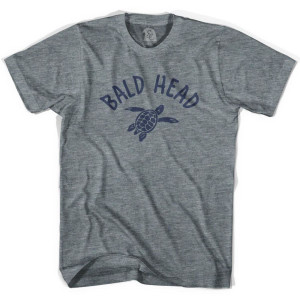 Bald Head Beach Sea Turtle Adult Tri-Blend T-shirt - Athletic Grey