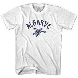 Algarve Beach Sea Turtle Adult Cotton T-shirt - White