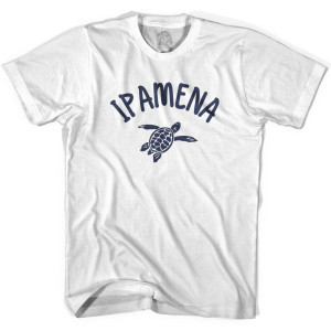 Ipamena Beach Sea Turtle Adult Cotton T-shirt - White