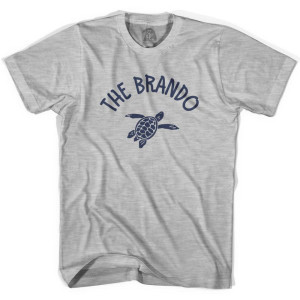 The Brando Beach Sea Turtle Adult Cotton T-shirt - Grey Heather