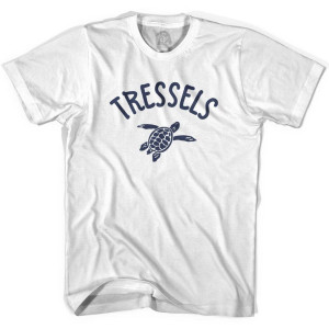 Tressels Beach Sea Turtle Adult Cotton T-shirt-White