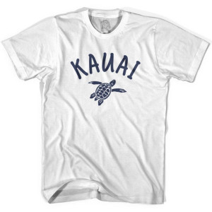Kauai Beach Sea Turtle Adult Cotton T-shirt - White