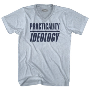 Practicality Ideology Adult Tri-Blend V-neck T-shirt - Athletic Red