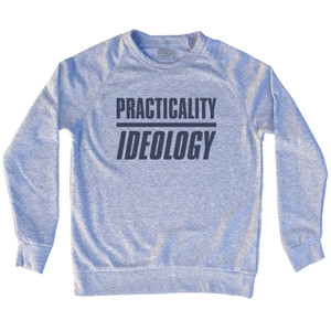 Practicality Ideology Adult Cotton V-neck T-shirt - Grey Heather