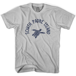 South Padre Island Beach Sea Turtle Adult Cotton T-shirt - Cool Grey