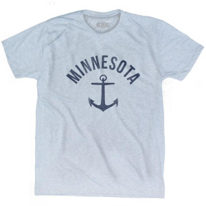 Minnesota State Anchor Home Tri-Blend Adult T-shirt - Athletic White