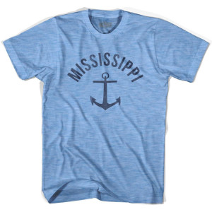 Mississippi State Anchor Home Tri-Blend Adult T-shirt - Athletic Blue Mississippi State Anchor Home Tri-Blend Adult T-shirt - Athletic Blue