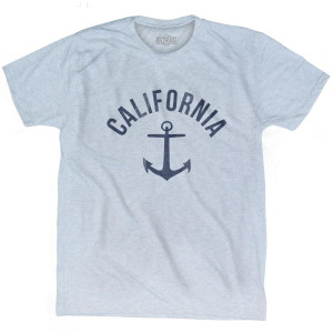 California State Anchor Home Tri-Blend Adult T-shirt - Athletic White