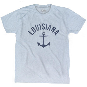 Louisiana State Anchor Home Tri-Blend Adult T-shirt - Athletic White Louisiana State Anchor Home Tri-Blend Adult T-shirt - Athletic White