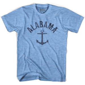 Alabama State Anchor Home Tri-Blend Adult T-shirt - Athletic Blue Alabama State Anchor Home Tri-Blend Adult T-shirt - Athletic Blue