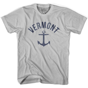 Vermont State Anchor Home Cotton Adult T-shirt - Cool Grey