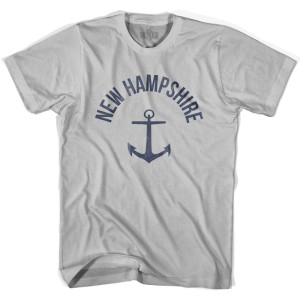 New Hampshire State Anchor Home Cotton Adult T-shirt - Cool Grey New Hampshire State Anchor Home Cotton Adult T-shirt - Cool Grey