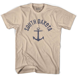 South Dakota State Anchor Home Cotton Adult T-shirt - Creme
