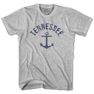 Tennessee State Anchor Home Cotton Adult T-shirt - Grey Heather