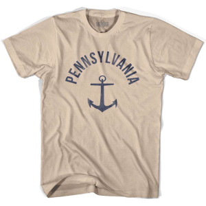 Pennsylvania State Anchor Home Cotton Adult T-shirt - Creme