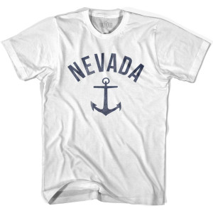 Nevada State Anchor Home Cotton Youth T-shirt - White Nevada State Anchor Home Cotton Youth T-shirt - White