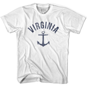 Virginia State Anchor Home Cotton Youth T-shirt - White