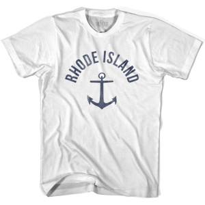 Rhode State Anchor Home Cotton Adult T-shirt - White