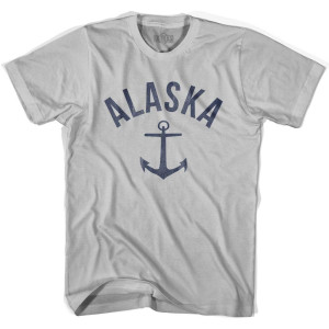 Alaska State Anchor Home Cotton Adult T-shirt - Cool Grey