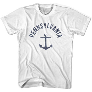 Pennsylvania State Anchor Home Cotton Adult T-shirt - White