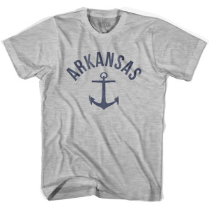 Arkansas State Anchor Home Cotton Adult T-shirt - Grey Heather