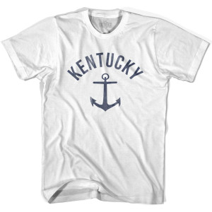 Kentucky State Anchor Home Cotton Adult T-shirt-White