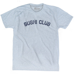 Sushi Club Adult Tri-Blend T-shirt - Athletic White
