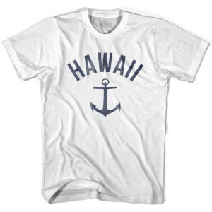 Hawaii State Anchor Home Cotton Youth T-shirt-White Hawaii State Anchor Home Cotton Youth T-shirt-White