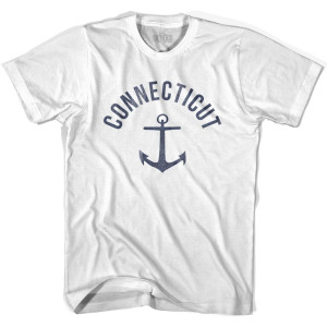 Connecticut State Anchor Home Cotton Youth T-shirt - White Connecticut State Anchor Home Cotton Youth T-shirt - White