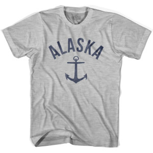 Alaska State Anchor Home Cotton Youth T-shirt-Grey Heather Alaska State Anchor Home Cotton Youth T-shirt-Grey Heather