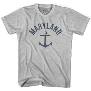Maryland State Anchor Home Cotton Youth T-shirt-Grey Heather Maryland State Anchor Home Cotton Youth T-shirt-Grey Heather