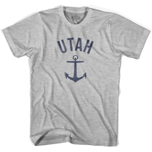 Utah State Anchor Home Cotton Womens T-shirt - Grey Heather