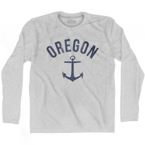 Oregon State Anchor Home Cotton Adult Long Sleeve T-shirt - Grey Heather Oregon State Anchor Home Cotton Adult Long Sleeve T-shirt - Grey Heather