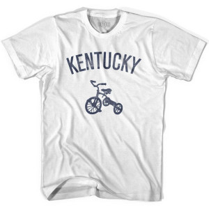 Kentucky State Tricycle Adult Cotton T-shirt - White