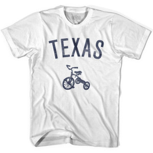 Texas State Tricycle Adult Cotton T-shirt - White