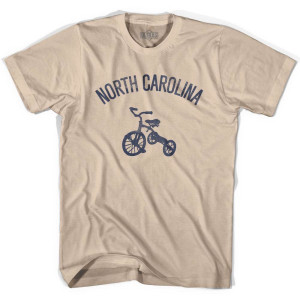 North Carolina State Tricycle Adult Cotton T-shirt - Creme