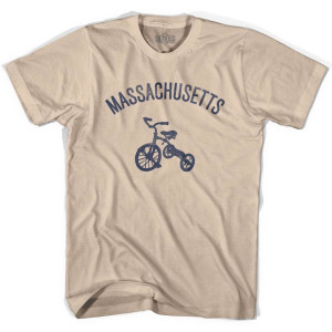 Mass State Tricycle Adult Cotton T-shirt - Creme