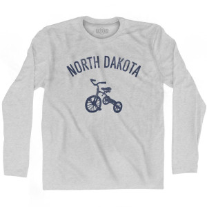 North Dakota State Tricycle Adult Cotton Long Sleeve T-shirt - Grey Heather North Dakota State Tricycle Adult Cotton Long Sleeve T-shirt - Grey Heather