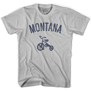 Montana State Tricycle Adult Cotton T-shirt-Cool Grey