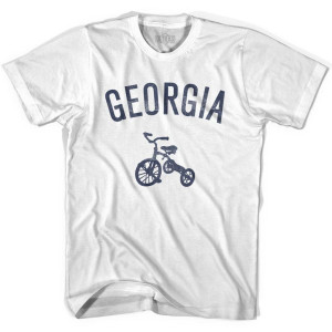 Georgia State Tricycle Womens Cotton T-shirt - White