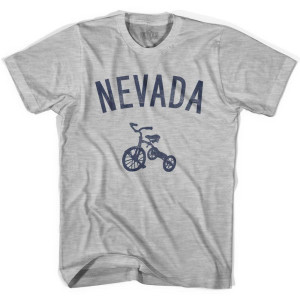 Nevada State Tricycle Womens Cotton T-shirt - Grey Heather
