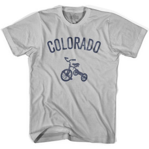 Colorado State Tricycle Adult Cotton T-shirt - Cool Grey