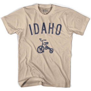 Idaho State Tricycle Adult Cotton T-shirt - Creme